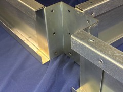 150mm three way bracket with 150mm lipped c channel