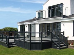 Home garden luxury upvc plastic decking deck board installation