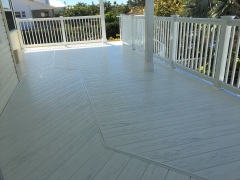 Marble effect upvc decking installation deck home garden