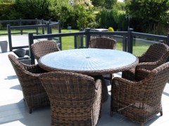 Seating area upvc plastic decking home garden office commercial resturant